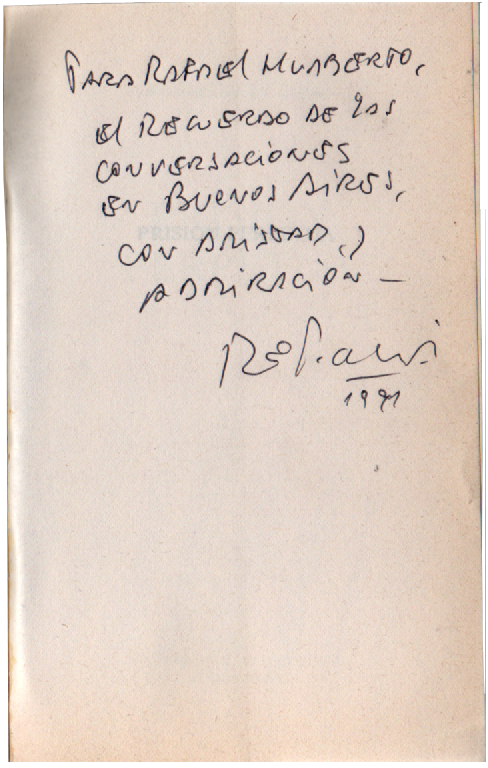 Dedicatoria Prisi&oacute;n perpetua